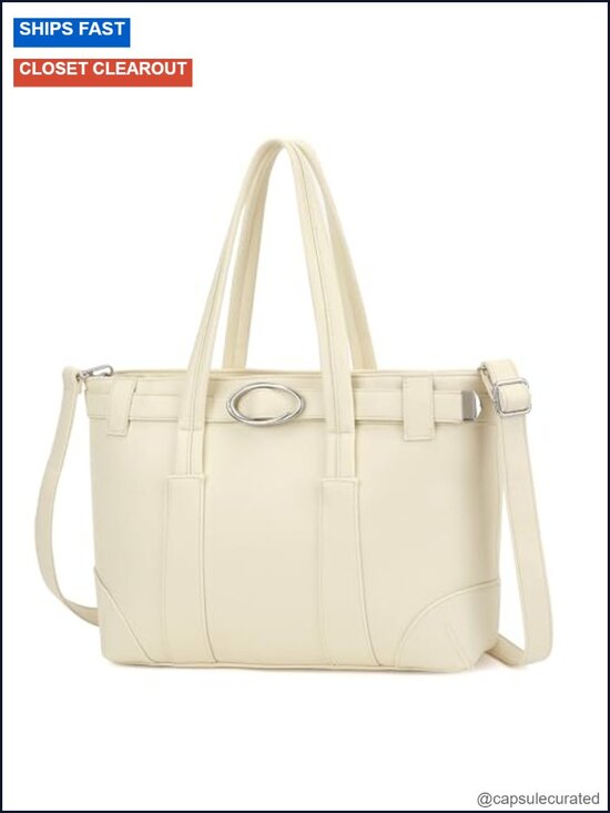 Handbags - Large Vegan Leather Satchel Handbag Hobo Tote with Detachable Shoulder Strap